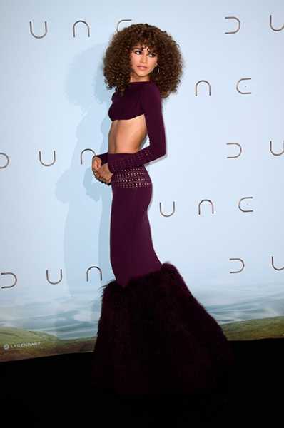 Само совершенство: Зендая в кроп-топе и облегающей юбке Alaïa на премьере "Дюны" в Париже